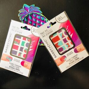 Sassy+Chic Nail Wraps sheet stickers 2 pack bundle